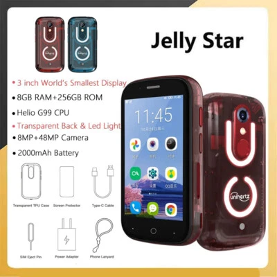 3 inch Unihertz Jelly Star Android 13 8GB+256GB Led Light Transparent Backshell - Image 1 of 4