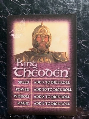Lord Of The Rings  KING CHEODEN  CHARACTER CARD THE RETURN OF THE KING  RoseArt - Image 1 of 2