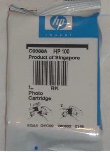 Cartucho de tinta gris foto original HP 100 C9368AN para impresora Deskjet Officejet - Imagen 1 de 1