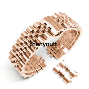 Jubilee 12mm-24mm Curved End Metal Bracelet Stainless Steel Watch Band Strap - Picture 1 of 14