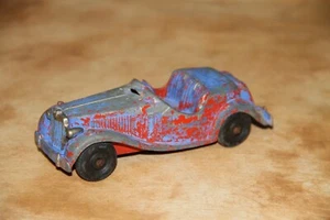 Hubley Cast Iron Car Red & Blue Weathered Cast Iron - Picture 1 of 2