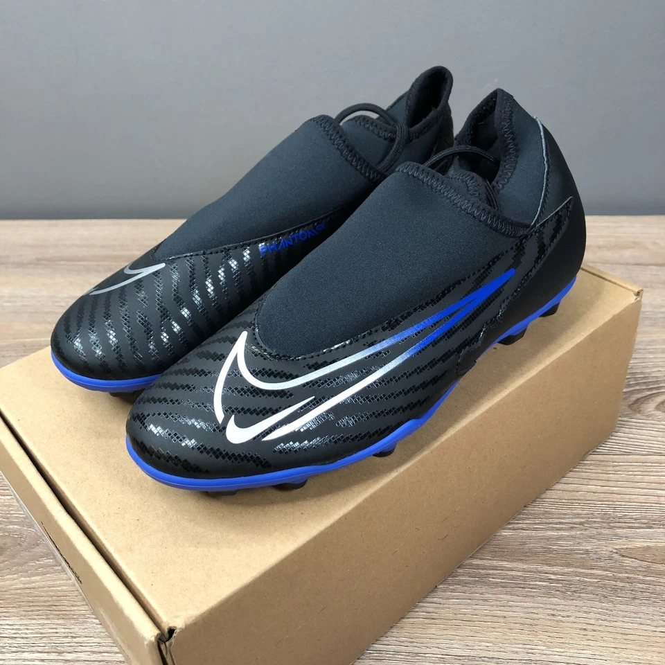 Nike Phantom GX Club DF FG/MG DD9482-040 Women Sz 9 Black Blue Soccer Cleats