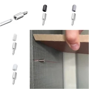 12PCS Cabinet Shelf Support Screws With Caps Self Tapping Partition  Brackets - Picture 1 of 10