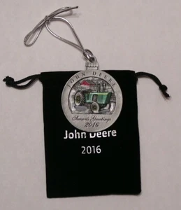 New - 2016 John Deere Pewter Christmas Ornament - Picture 1 of 1