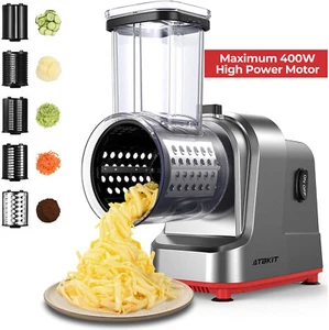400W Electric Cheese Grater Vegetable Slicer Cutter Slicer Graters Salad Cheese - Picture 1 of 11