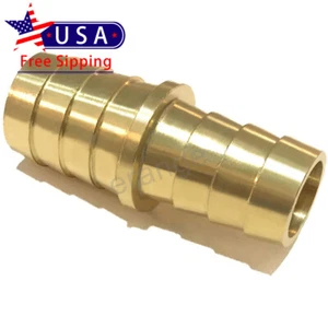 3/8 Zoll x 3/16 Zoll Schlauch ID Messing Widerhaken Reduzierstück Spleißverschraubung Kraftstoff Luft Wasser Öl Gas - Bild 1 von 1