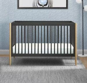 Cunas para Bebes 6 en 1 Convertible Cama para Niños Marco Baby Crib Charcoal NEW