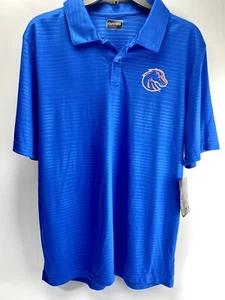 NEW MENS BOISE STATE BRONCOS BLUE POLO, MSRP $35. NOS NWT Captivating Apparel - Picture 1 of 9