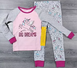 Unicorn Pajamas 3T Toddler Girls Big Dreams SNUG-FIT Shirt Pant PJ Set Cute Gift - Picture 1 of 5