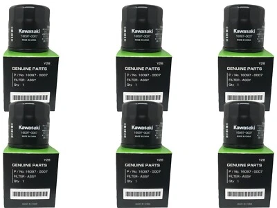 6 Pack Kawasaki OEM Oil Filter 16097-0007 replaces (16097-0003) - Image 1 of 4