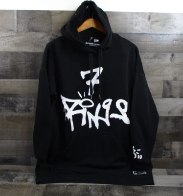 Sudadera con Capucha Ariana Grande Adulto Mediana Negra H&M Dividida 7 Anillos Tour Sudadera Foto 1 de 4