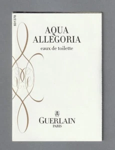 Dépliant  publicitaire  - Aqua Allegoria de Guerlain recto verso - Picture 1 of 4