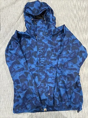BAPE Fire camo blue snowboard jacket A Bathing Ape Size M - Image 1 of 4