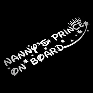 Adesivo decalcomania Nanny's Prince bambino a bordo, segnale di avvertimento sicurezza auto bambino bambini - Foto 1 di 2