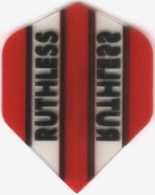 Mini Red Ruthless Standard Dart Flights: 3 per set