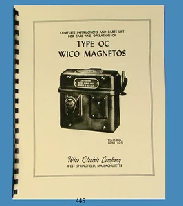 Wico Service & Parts Manual for Type OC Magnetos   *445 - Picture 1 of 5