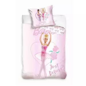 Barbie Funda Edredón Individual Juego Talla Ue Cama para Niño Bailarina Algodón - Imagen 1 de 1