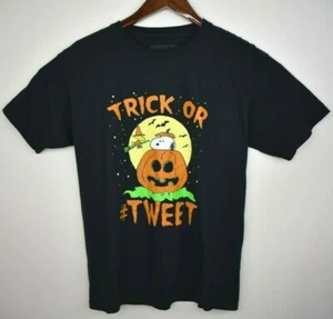 Peanuts Trick or Tweet Mens Snoopy Woodstock Boys Juniors T-Shirt Size XL - Picture 1 of 7