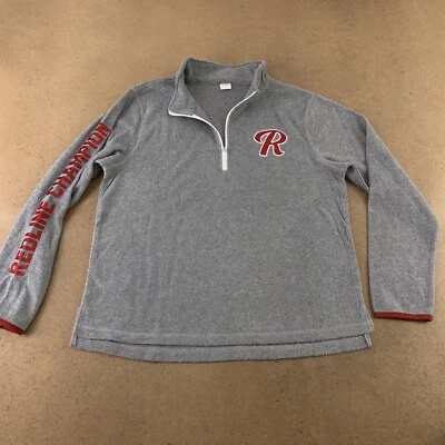 Success Brands Adult Size Large Gray Fleece Red Line Champion 1/2 Zip Pullover Foto 1 de 4