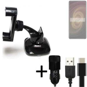 Pour ZTE Axon 60 Ultra Support téléphone voiture + CHARGEUR titulaire mount ho - Photo 1/6