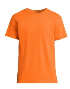 Large (42/44) Men's Solid Core Short Sleeve T-Shirt Orange #4915 - Picture 1 of 6
