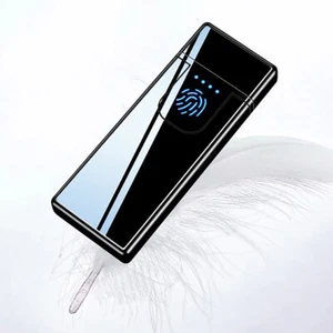 Ultra-thin USB Electric Cigarette Lighter Creative Metal Double-side Rechargeabl - Bild 1 von 11