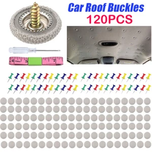 120PC Car Roof Liner Ceiling Kit Repair Buckle Sagging Headliner Pins Rivet Snap - Picture 1 of 9