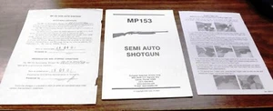 EAA Russian MP153 Shotgun Bedienungsanleitung, Zertifikat, Lock Sheet 2001 - Bild 1 von 10