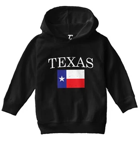 Texas With Flag - Texan Pride Lone Star United States Toddler/Youth Hoodie - Picture 1 of 12