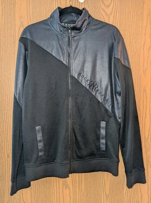 Chaqueta Rock & Republic Negra Cremallera Completa Manga Larga Imitación Cuero Para Hombre Talla Grande Foto 1 de 4