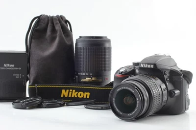 [N MINT] Nikon D3300 24.2MP Digital SLR Camera 18-55mm 55-200mm Lenses For JAPAN - Image 1 of 4