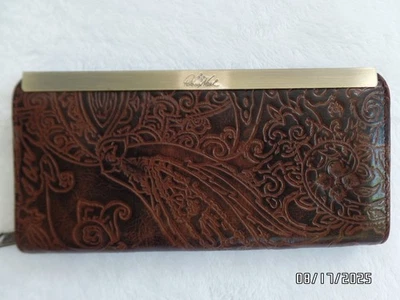 Patricia Nash Tooled Leather Wallet Brown Excellent Condition - Image 1 of 4