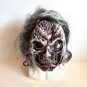 Vtg Grey Easter Unlimited EU Fun World Ghoul Crypt Skull Mask Halloween Haunted - Bild 1 von 11