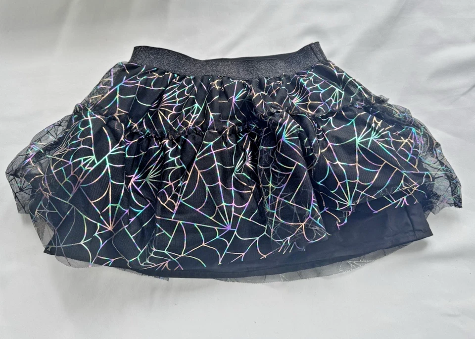 Детская прозрачная черная юбка Cat & Jack Iridescent Spiderweb размер средний 8 - Изображение 1 из 1