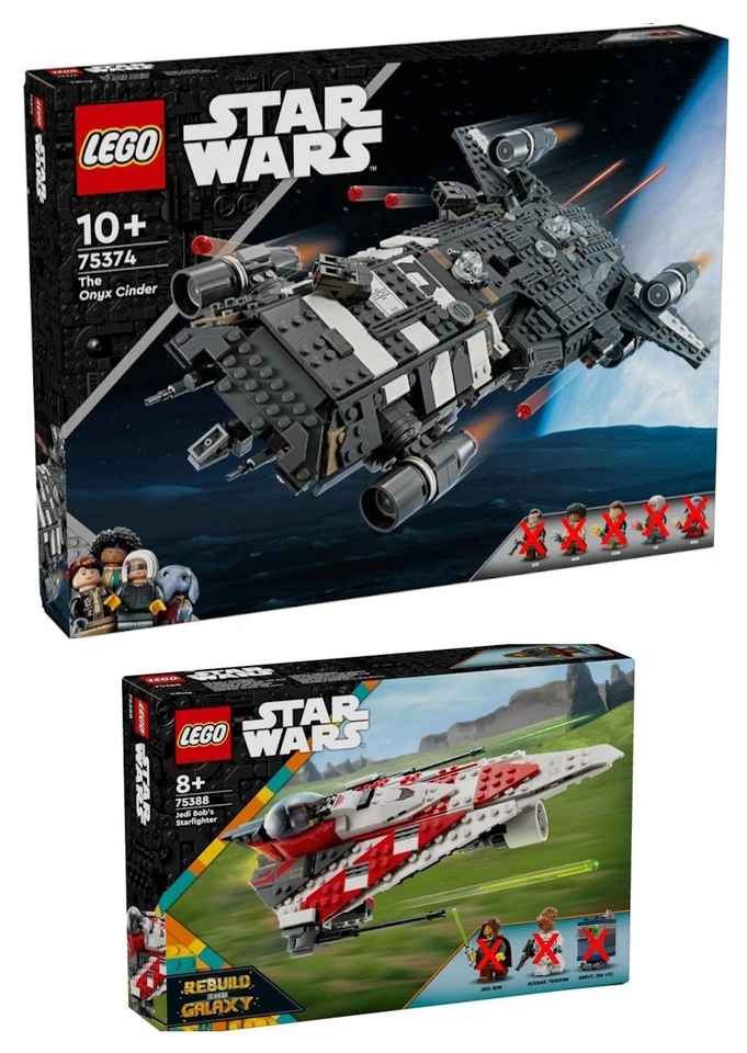 LEGO 75374 STAR WARS THE ONYX CINDER 75388 JEDI BOB'S 🚚 SPEDIZIONE ESPRESSA - Immagine 1 di 1