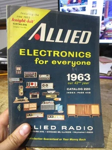 1963 Allied Radio Catalog 220 Electronics Televisions Guitars Stereo Speaker Amp - Picture 1 of 13