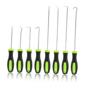 8-Piece Pick and Hook Set, Precision Automotive Hook Set, Pick Tool green black - Picture 1 of 8
