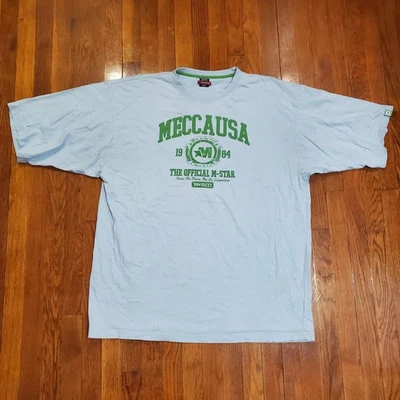 Camisa Meccausa Para Hombres 3XL Azul Verde Gráfico 1984 La Meca Oficial M-Star Streetwear Foto 1 de 4