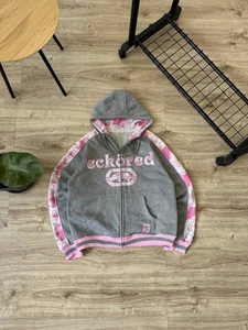 Vintage Y2K Ecko Unltd. Eckored Big Logo Zip Hoodie Women's Size L - Picture 1 of 8