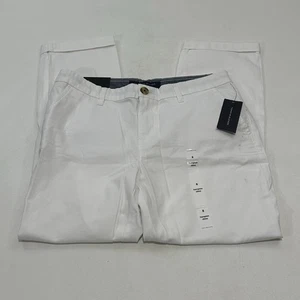 Pantalones chinos Tommy Hilfiger para mujer blancos Hampton elásticos ajustados de algodón, talla 8 - Imagen 1 de 4