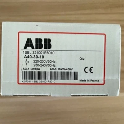 1PC NEW ABB A40-30-10  contactor 220VAC A403010 Fast delivery - Image 1 of 4