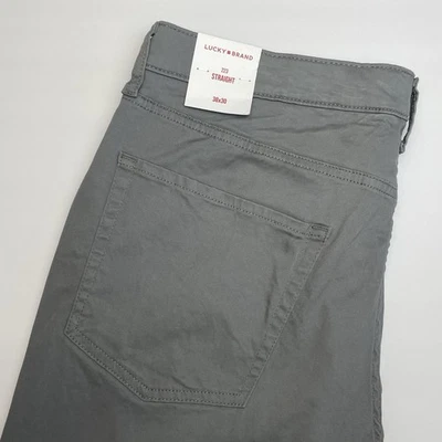 NEW Lucky Brand 223 Straight Pants Men's 38x30 5 Pockets Gray Advanced Stretch - Image 1 of 4