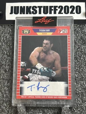 2021 Pro Set Sports Tyson Fury Auto Variation SP Leaf Boxing Autograph sealed - Image 1 of 3