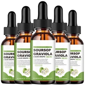 100% Pure Organic Soursop Extract, Tindedly Soursop Graviola Liquid Drops 1800mg - Picture 1 of 21