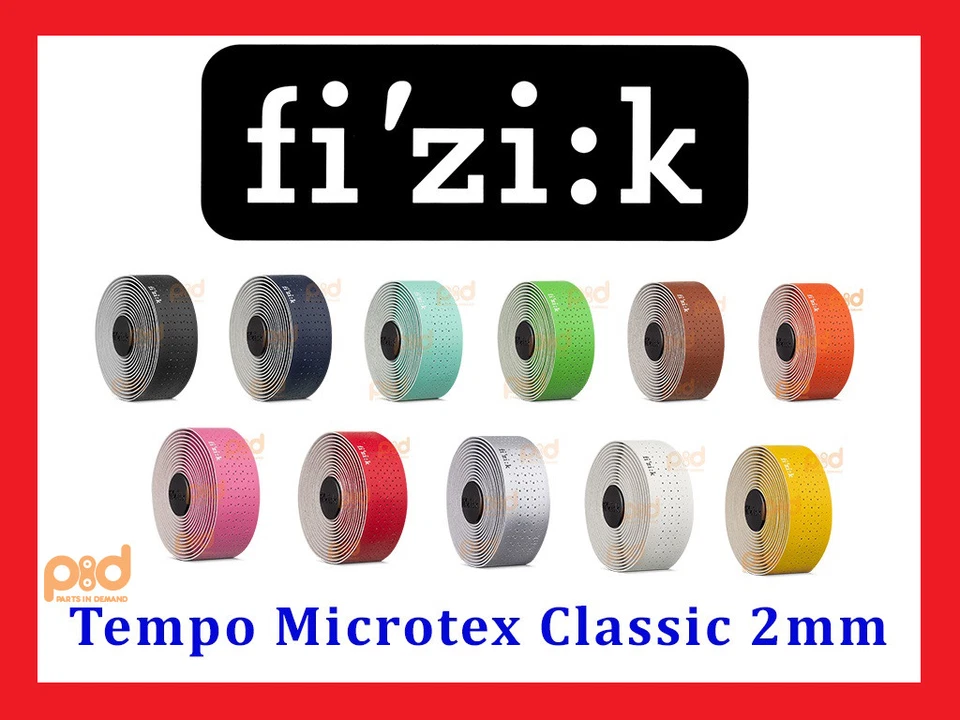 Cinta para manillar de bicicleta Fizik Tempo Superlight Microtex Classic 2 mm negra roja blanca Foto 1 de 1