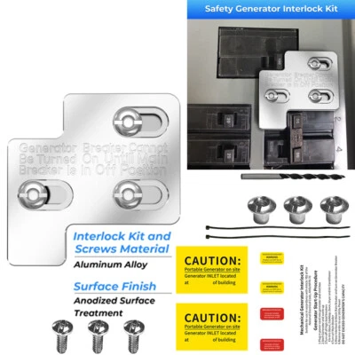 Generator Interlock Kit For Square D QO & Homeline  100 Amp Panel Aluminum - Image 1 of 4