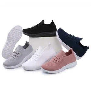 Women's Ladies Sneakers Lace Up Trainers Running Sports Gym Jogging Shoes Sizes - Picture 1 of 5