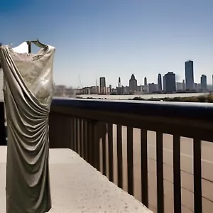 Adrianna Papell Damen E TV wunderschönes Sequenz roter Teppich Kleid Größe 8 grau/silber - Bild 1 von 10