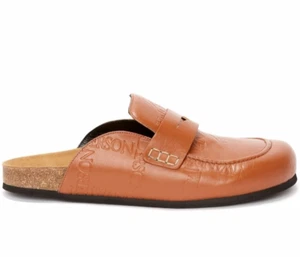 JW Anderson Brown Logo-Debossed Slippers Loafer Mules Size 9 Men's Shoes - Picture 1 of 8