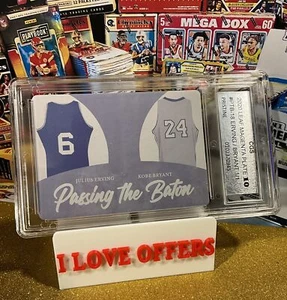 2020 LEAF 1/1 KOBE BRYANT JULIUS ERVING MAGENTA PRINTING PLATE CGS 10 WCG READ - Picture 1 of 6
